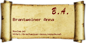 Brantweiner Anna névjegykártya